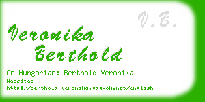 veronika berthold business card